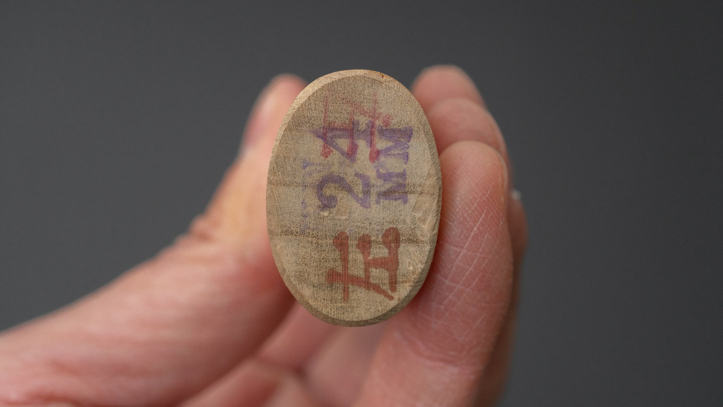 Morihei Kunihide White #2 Left-Handed Leather Working Knife 24mm (Square) - HITOHIRA