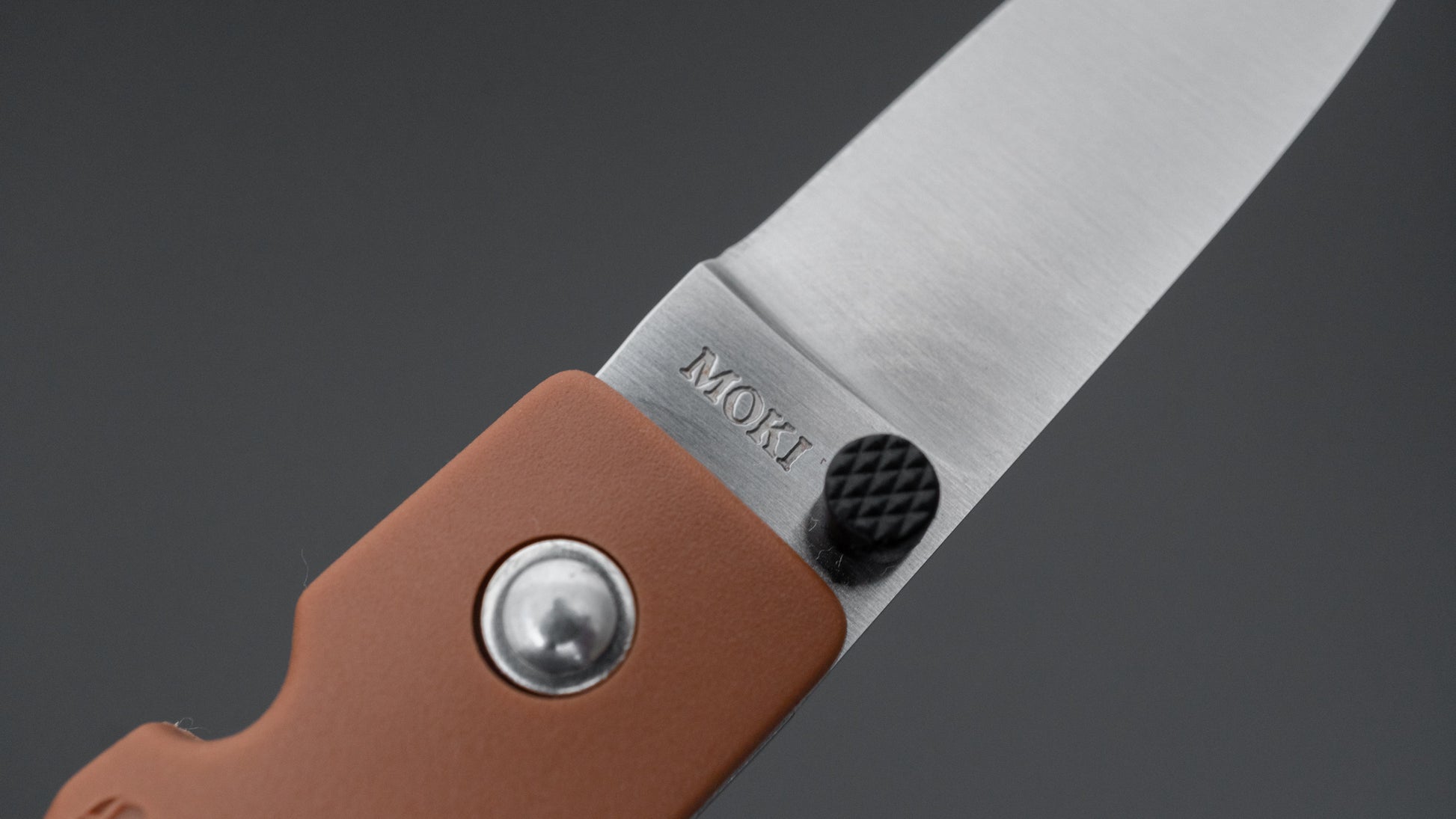 MOKI Coupe Folding Knife Grilon Handle (Cocoa Brown) - HITOHIRA