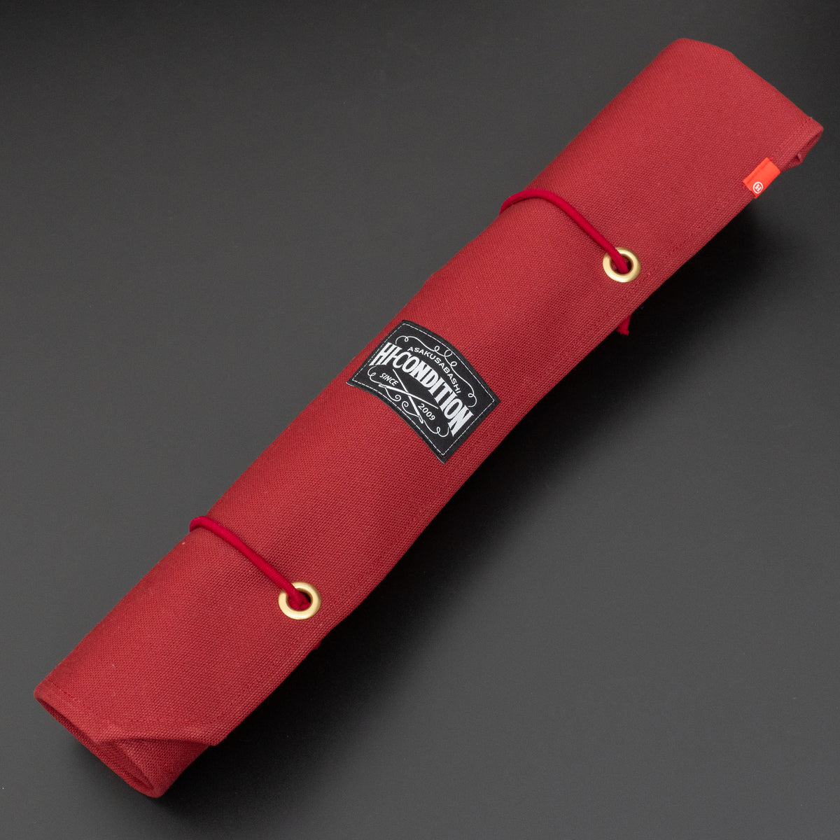 HI-CONDITION Hanpu Canvas 6 Pockets Knife Roll Deep Brick Red - HITOHIRA