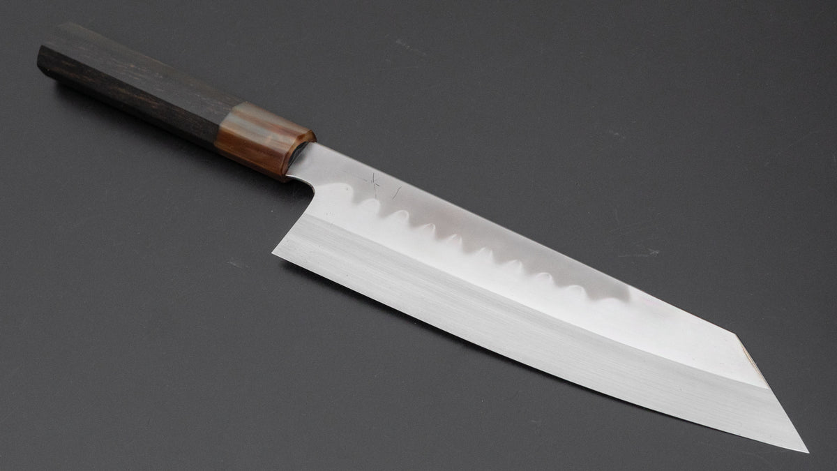 Hitohira Togashi Kyuzo White #1 Hakumon Mizu Honyaki Kiritsuke Gyuto 240mm Taihei Ebony Handle (#096/ Saya) - HITOHIRA