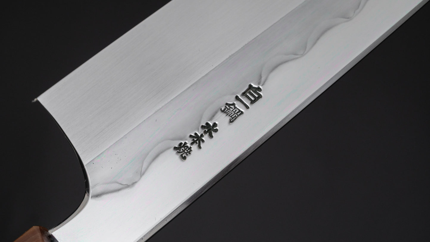 Hitohira Togashi White #1 Mizu Honyaki Gyuto 240mm Taihei Ebony Handle (#098/ Saya) - HITOHIRA