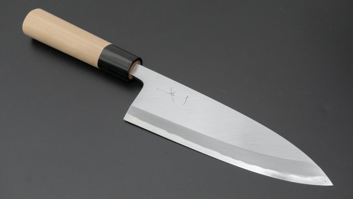 Hitohira Togashi White #2 Deba 180mm Ho Wood Handle (D-Shape/ Saya) - HITOHIRA