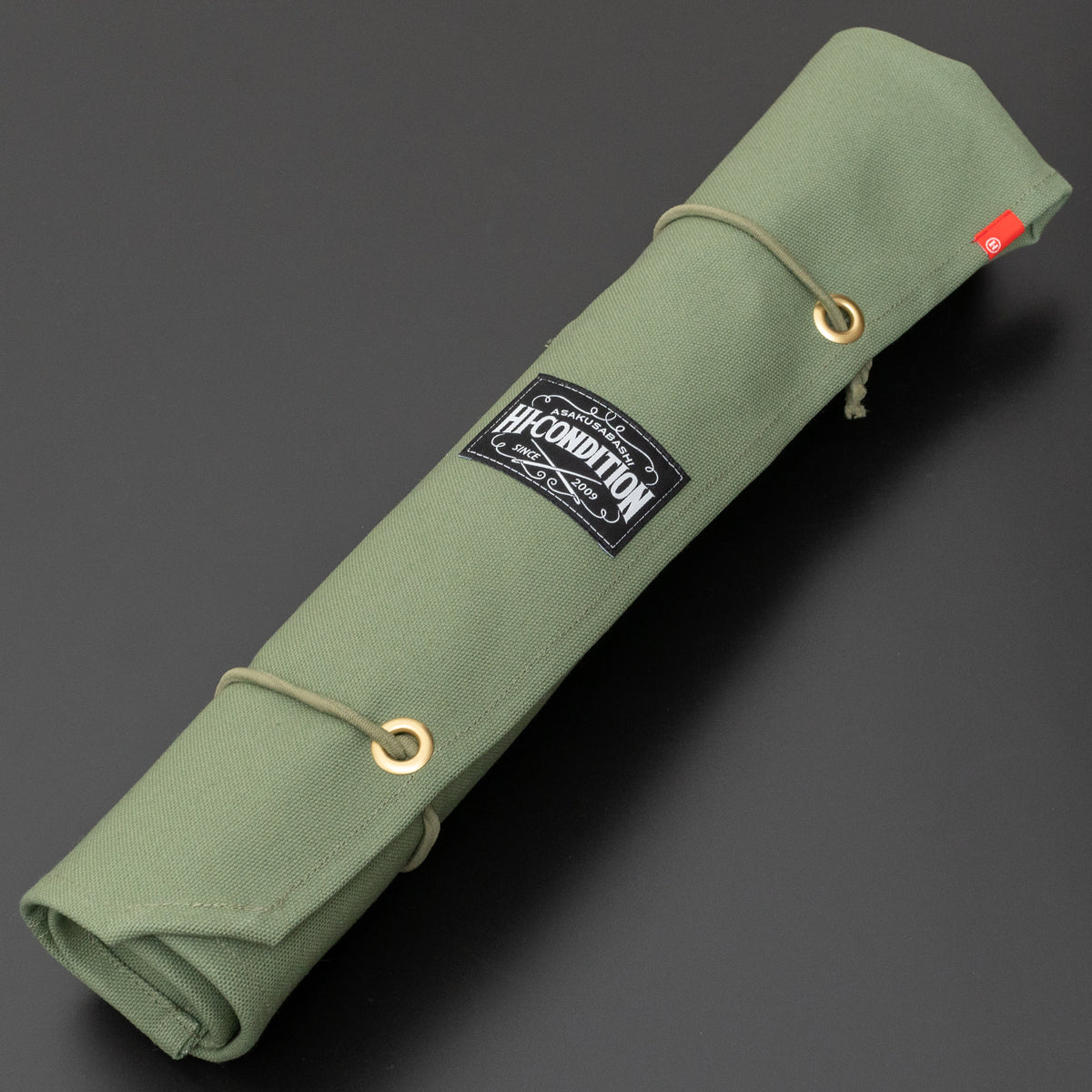 HI-CONDITION Hanpu Canvas 6 Pockets Knife Roll Dusty Green - HITOHIRA