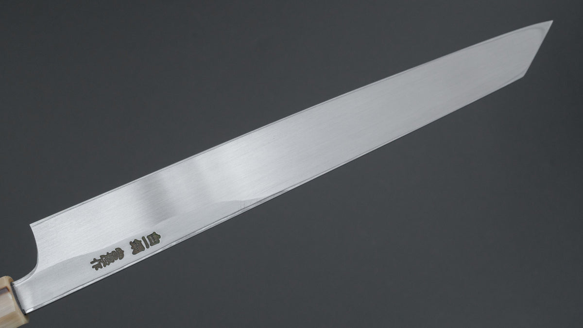 Hitohira Togashi White #1 Tachi Kiritsuke Yanagiba 270mm Ebony Handle (Saya)