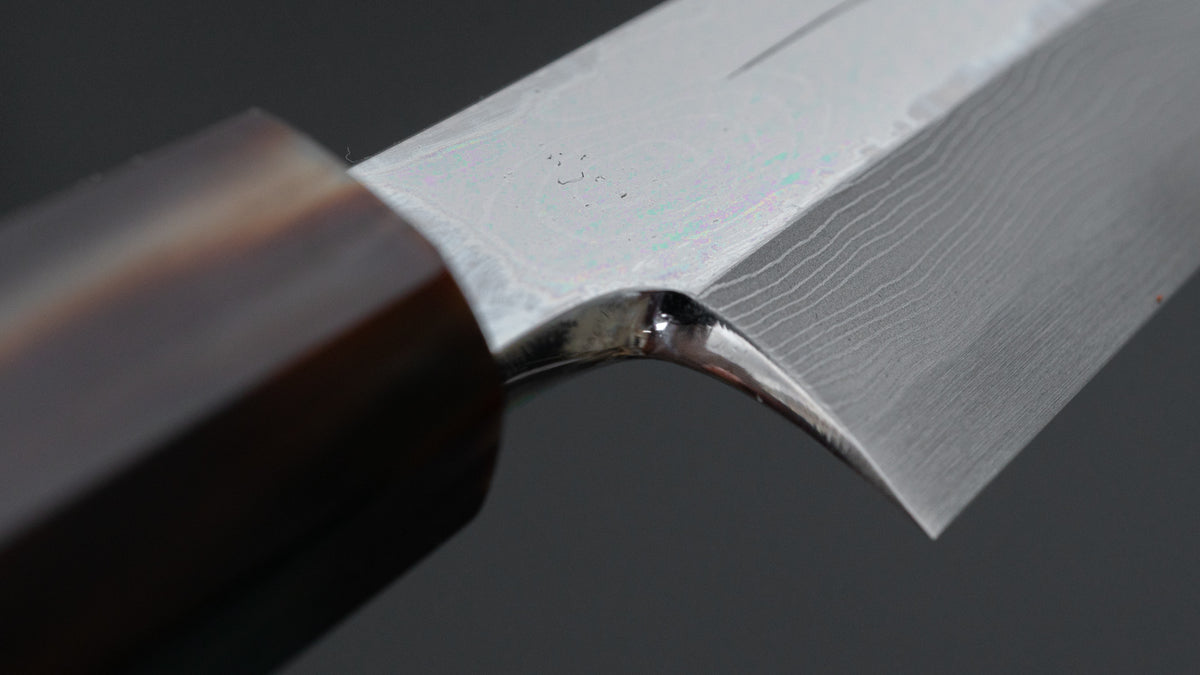 Hitohira Tanaka Mosuke Blue #1 Damascus Yanagiba 300mm Ebony Handle (Mirror Polished/ Saya)