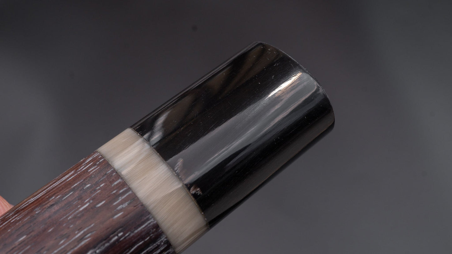 Taihei Rosewood Oval Handle for Gyuto 210mm (Double Buffalo Horn) | HITOHIRA