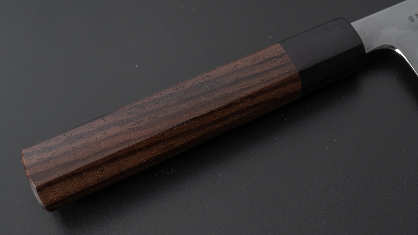 Takada no Hamono Blue #1 Suiboku Santoku 180mm Rosewood Handle - HITOHIRA