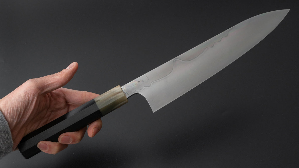 Hitohira Togashi Yohei White #2 Fuji Mizu Honyaki Gyuto 240mm Taihei Ebony Handle (#062/ Saya) - HITOHIRA