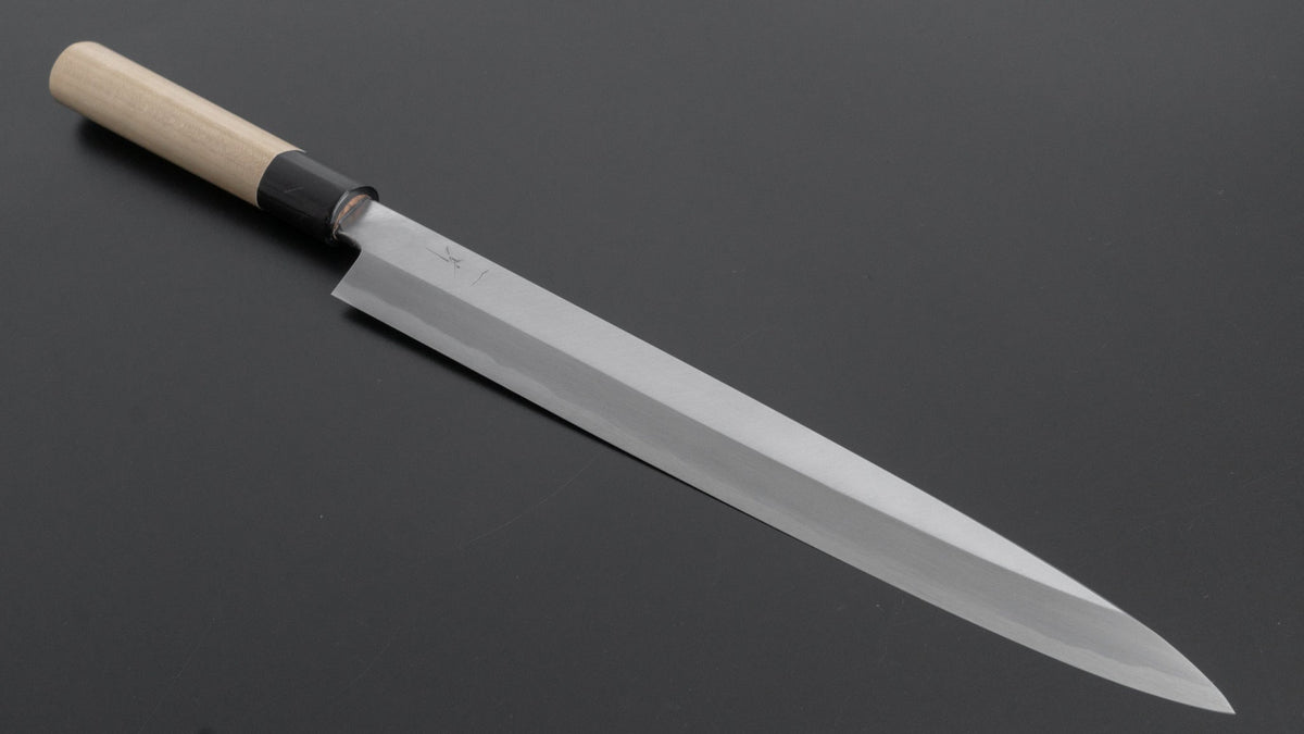 Hitohira Kikuchiyo Manzo White #3 Yanagiba 300mm Ho Wood Handle (D-Shape) - HITOHIRA