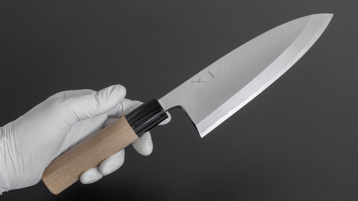 Hitohira Kikuchiyo Manzo White #3 Deba 165mm Ho Wood Handle (D-Shape) - HITOHIRA