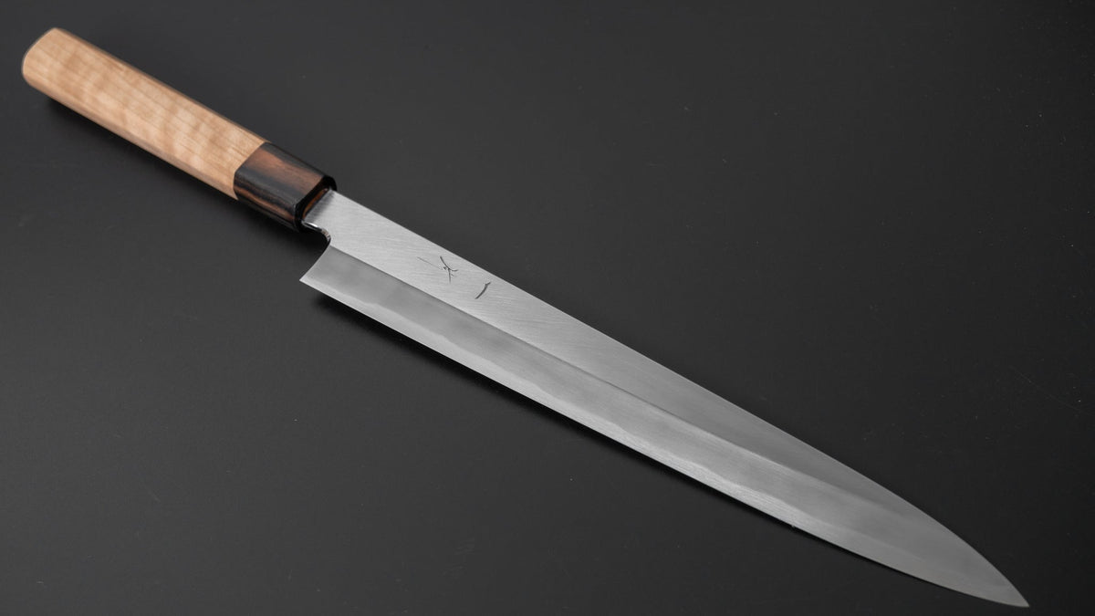 Hitohira Kikuchiyo Kyuzo White #2 Migaki Sujihiki 270mm Cherry Wood Handle | HITOHIRA