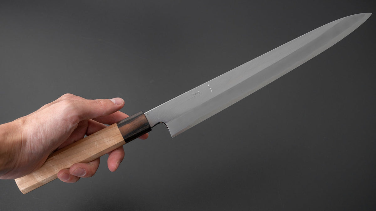 Hitohira Kikuchiyo Kyuzo White #2 Migaki Sujihiki 270mm Cherry Wood Handle | HITOHIRA