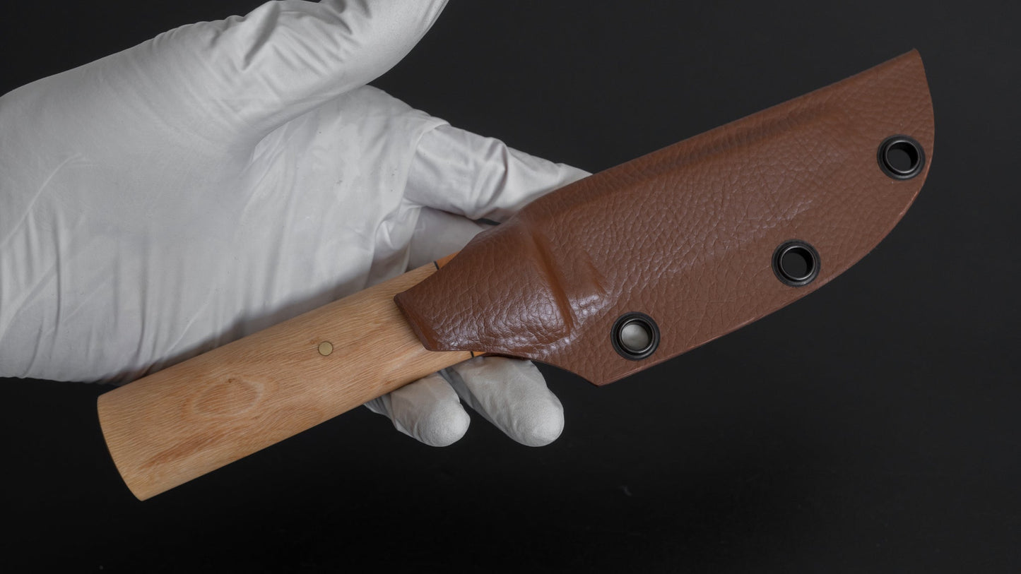 Kanatoko Work Knife Fixed Blade 80mm Hiiragi Handle (#004) - HITOHIRA