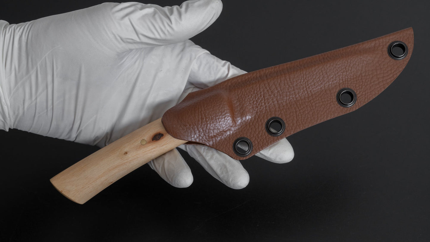 Kanatoko Work Knife Fixed Blade 80mm Hiiragi Handle (#005) - HITOHIRA