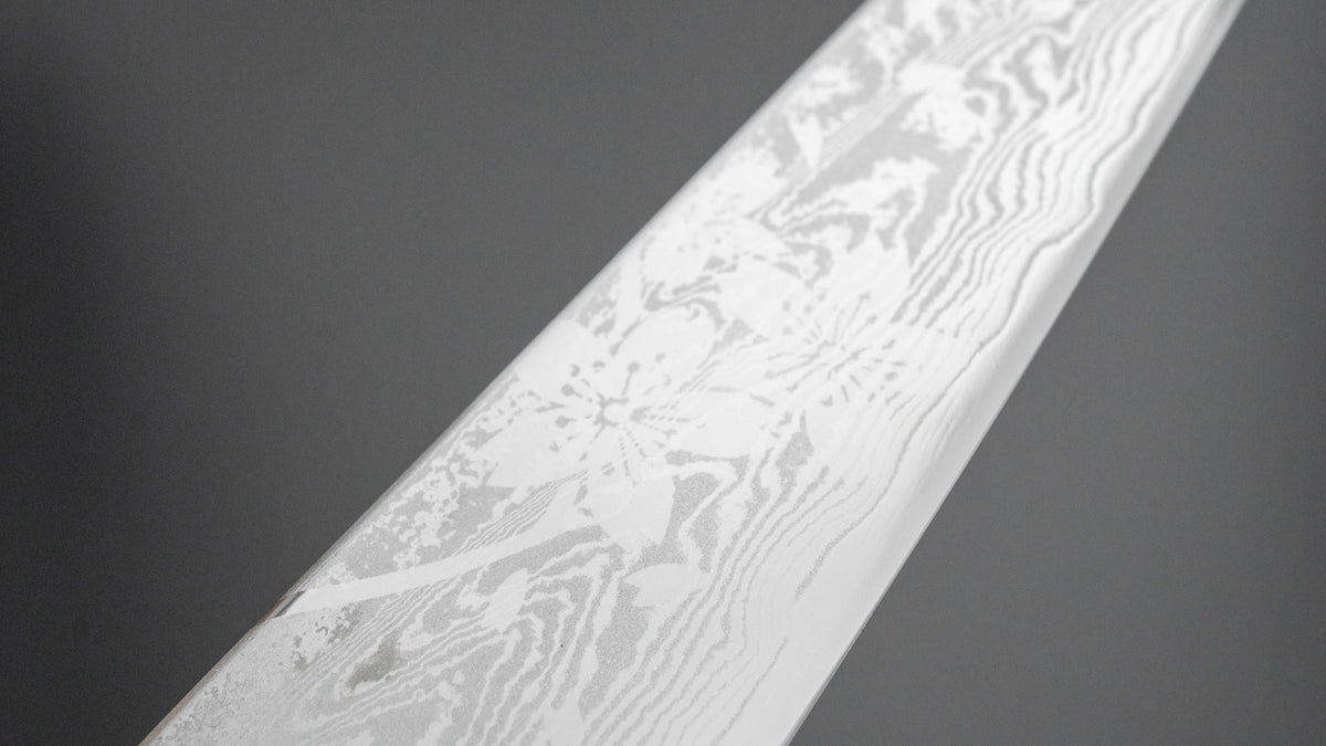Hitohira Sakura Damascus Petty 135mm Sakura Handle (Rikichi/ Limited) - HITOHIRA