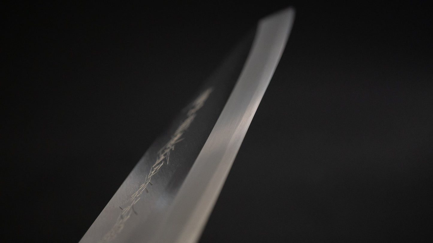 Takeda Vintage Blue #1 Limited Deba 150mm Ebony Handle (No.3) - HITOHIRA