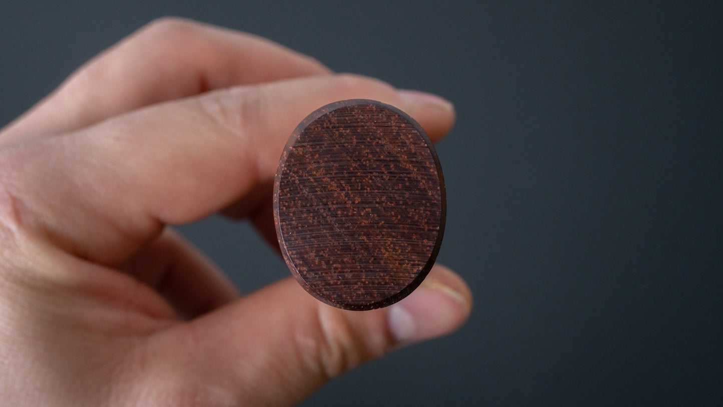 Taihei Custom Shitan Rosewood Oval (Santoku) - HITOHIRA