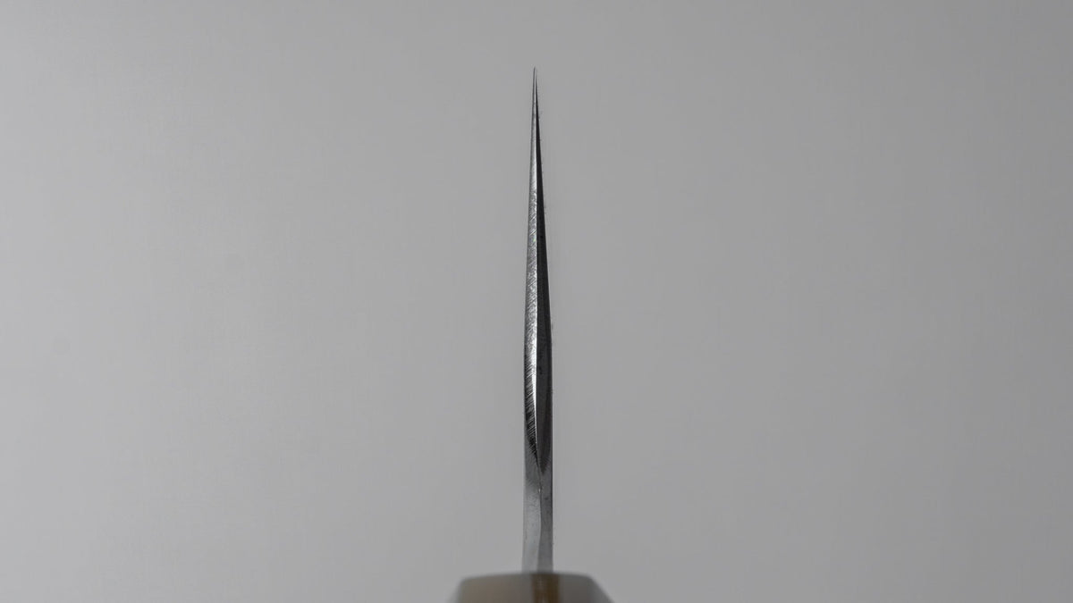 Hitohira Togashi Kyuzo White #1 Hakumon Mizu Honyaki Gyuto 240mm Kurokaki Persimmon Handle (#022/ Saya) | HITOHIRA