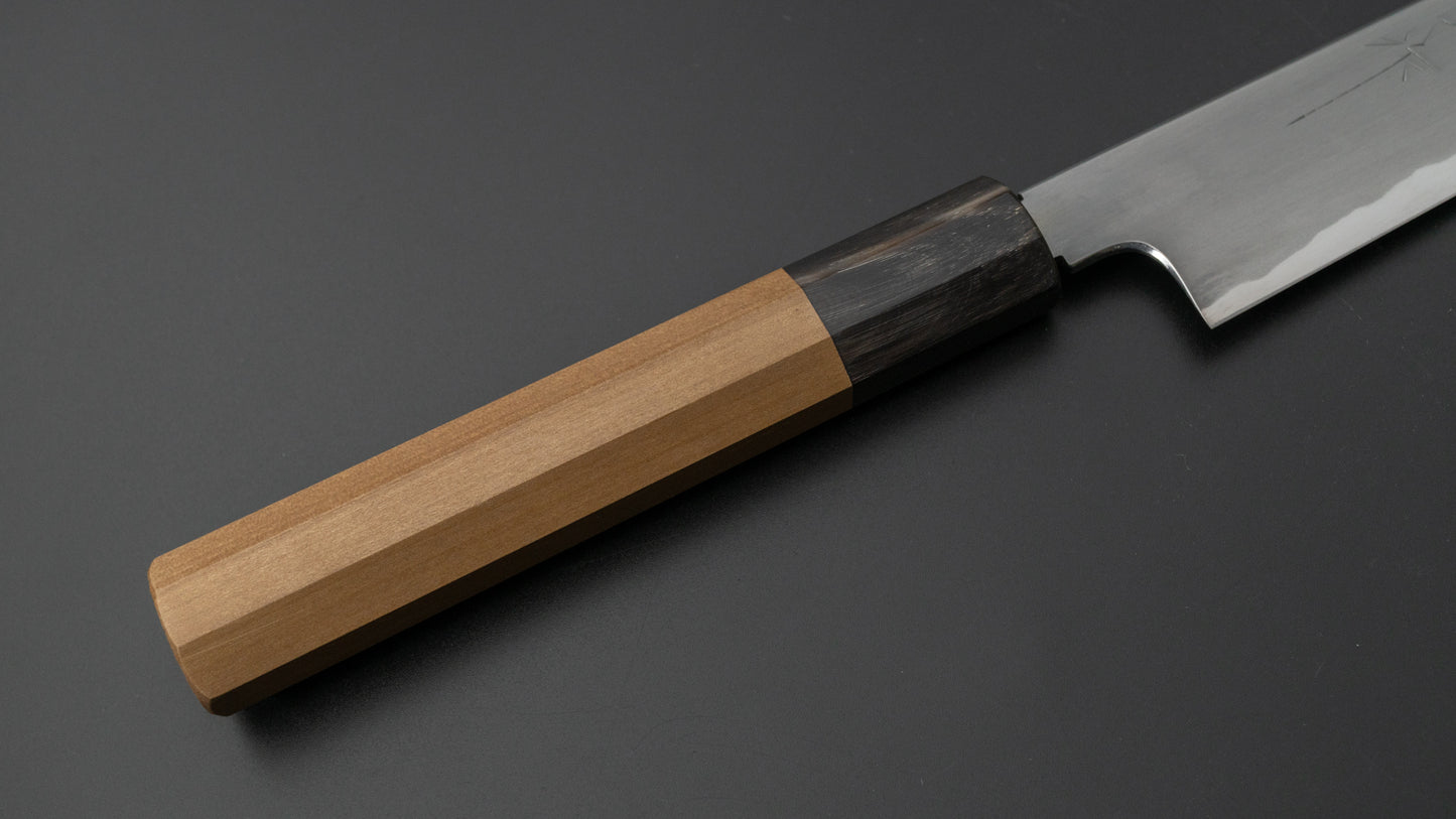 Tetsujin Blue #2 Kasumi Kiritsuke Sujihiki 240mm Ho Wood Handle - HITOHIRA