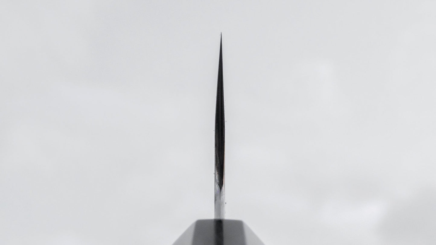 Hitohira Togashi Kambei Hakumon White #1 Mizu Honyaki Gyuto 240mm Ebony Handle (Saya) | HITOHIRA