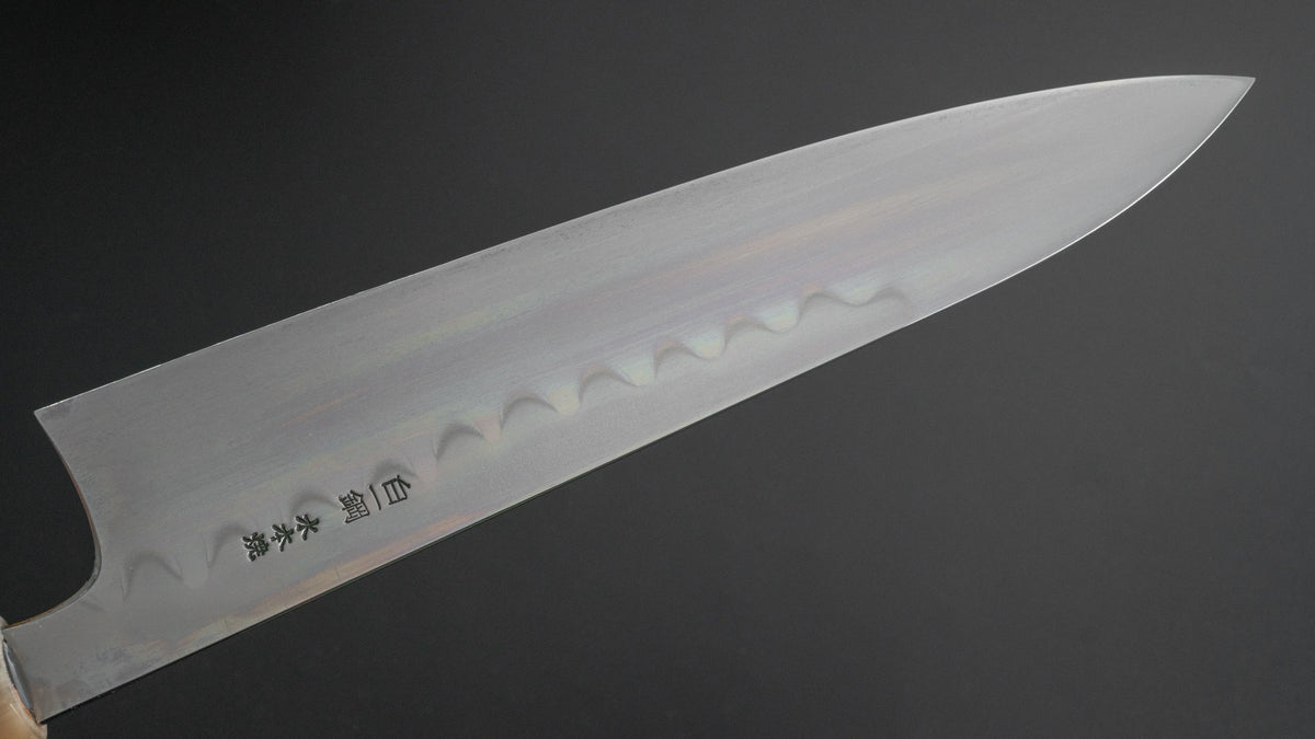 Hitohira Togashi Yohei White #1 Mizu Honyaki Gyuto 240mm Kurokaki Persimmon Handle (#042/ Saya) - HITOHIRA