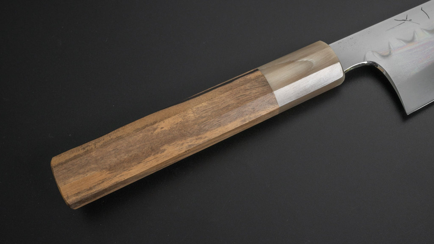 Hitohira Togashi Yohei White #1 Mizu Honyaki Gyuto 240mm Kurokaki Persimmon Handle (#042/ Saya) - HITOHIRA