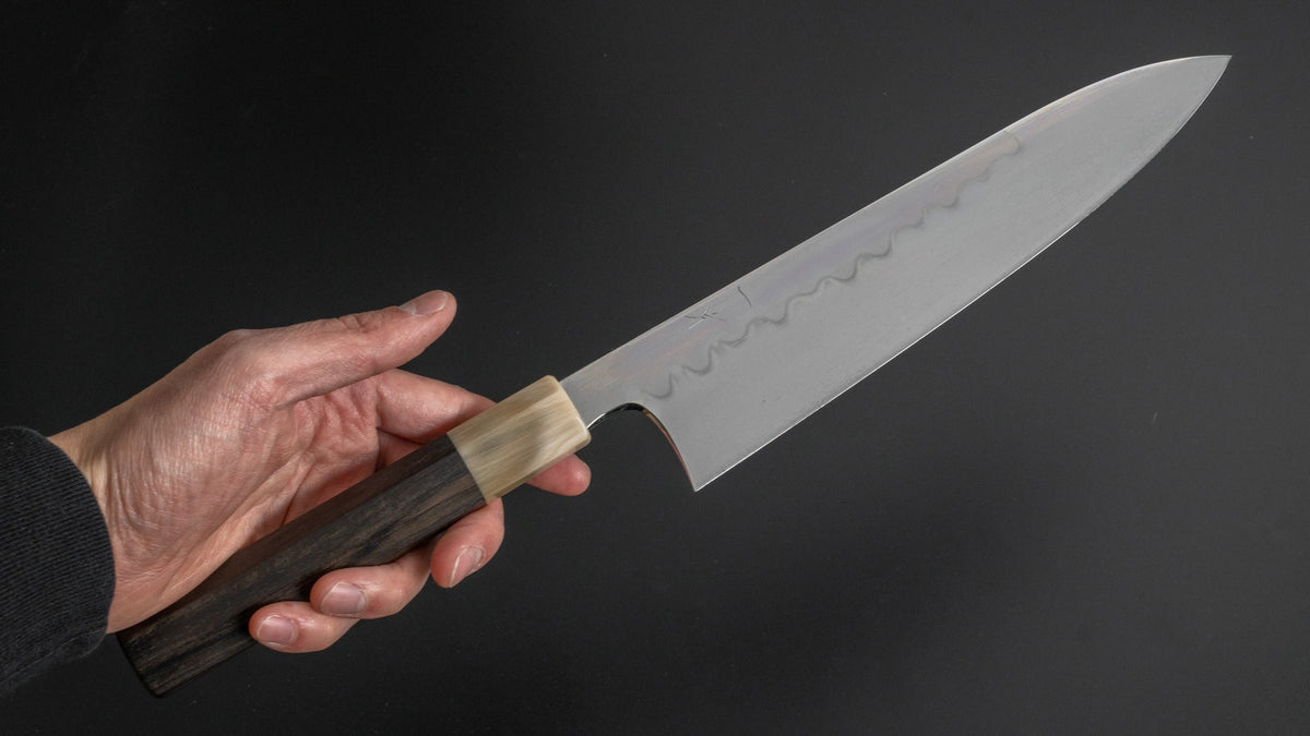 Hitohira Togashi Yohei White #1 Mizu Honyaki Gyuto 240mm Taihei Ebony Handle (#043/ Saya) - HITOHIRA