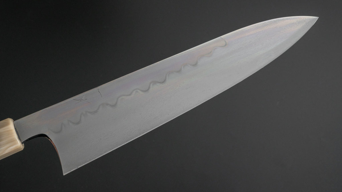 Hitohira Togashi Yohei White #1 Mizu Honyaki Gyuto 240mm Taihei Ebony Handle (#043/ Saya) - HITOHIRA