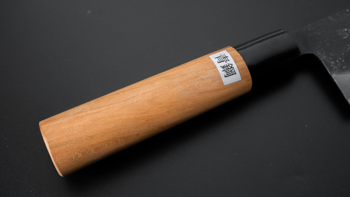 Morihei Kikuyu Blue #2 Kurouchi Nakiri 165mm Sakura Handle - HITOHIRA