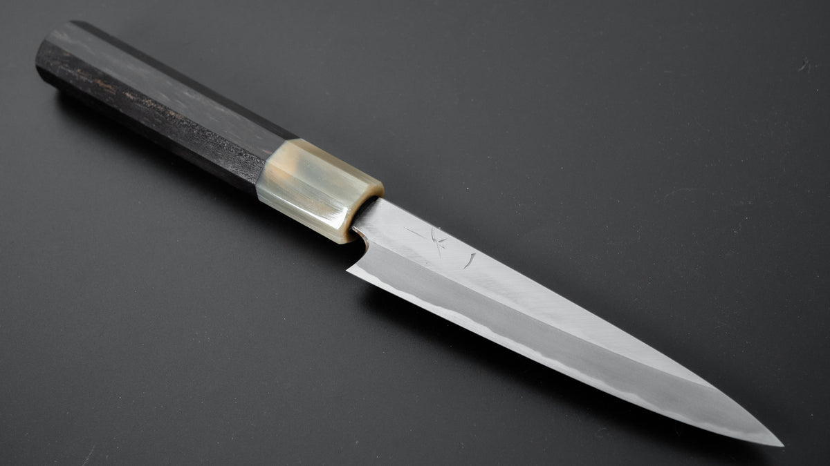 Hitohira Tanaka Kyuzo Blue #1 Migaki Petty 120mm Taihei Ebony Handle - HITOHIRA
