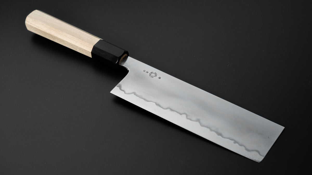 Takada no Hamono Blue #1 Suiboku Nakiri 180mm Ho Wood Handle - HITOHIRA