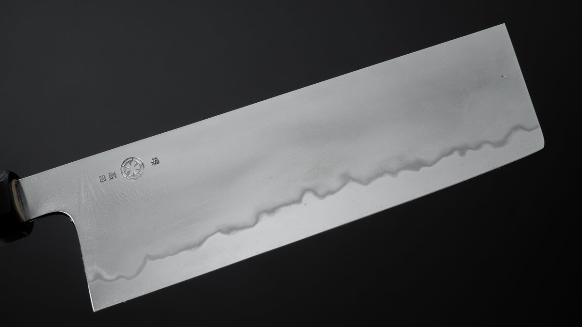 Takada no Hamono Blue #1 Suiboku Nakiri 180mm Ho Wood Handle - HITOHIRA
