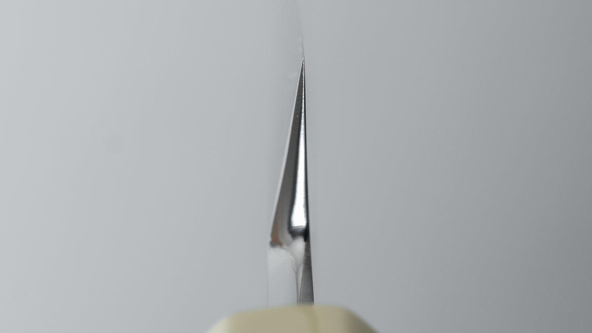 Hitohira Yamatsuka Mosuke Mirror Polished Ginsan Honyaki Yanagiba 270mm Lacquered Handle (Black and White/ Saya) - HITOHIRA