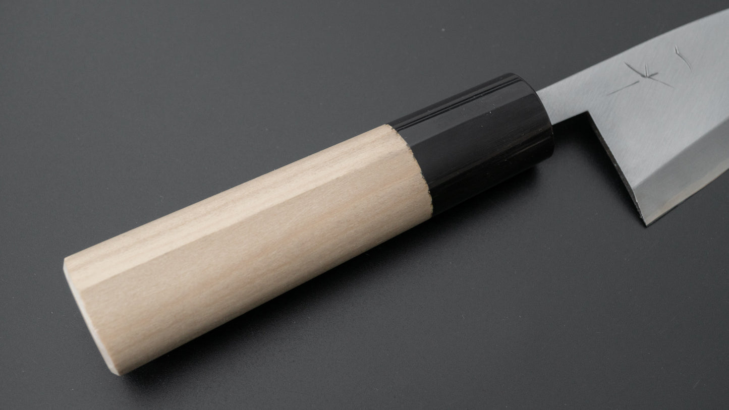 Hitohira Gorobei Blue #2 Ajikiri 105mm Ho Wood Handle (D-Shape) - HITOHIRA