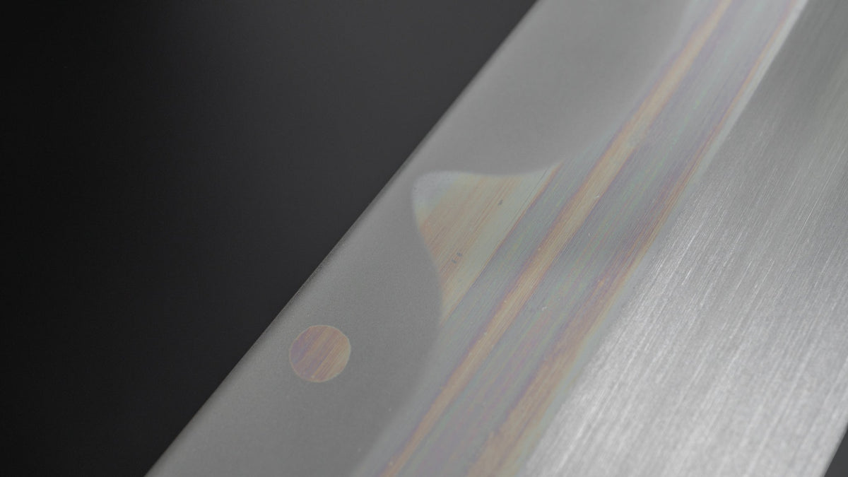 Hitohira Togashi Kyuzo White #1 Fuji Hakumon Mizu Honyaki Gyuto 240mm Taihei Ebony Handle (#045/ Saya) - HITOHIRA