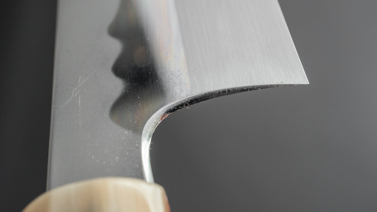 Hitohira Togashi Kyuzo White #1 Fuji Hakumon Mizu Honyaki Gyuto 240mm Taihei Ebony Handle (#045/ Saya) - HITOHIRA