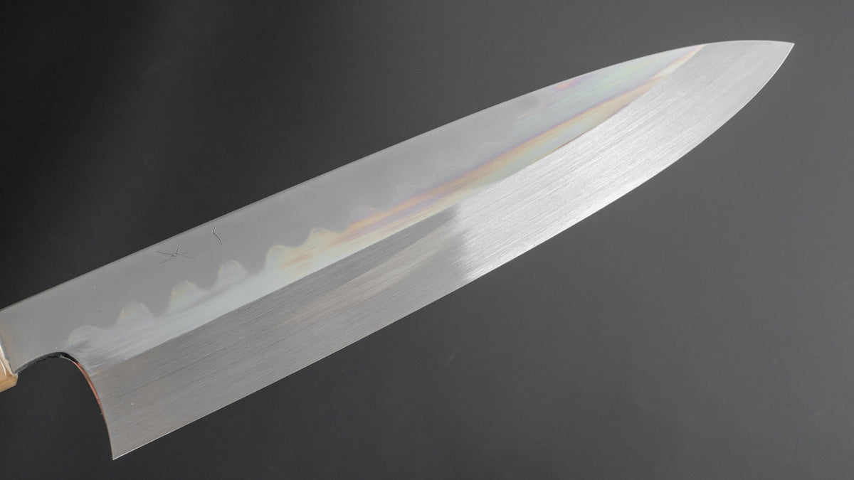 Hitohira Togashi Kyuzo White #1 Hakumon Mizu Honyaki Gyuto 240mm Taihei Masur Birch Handle (#047/ Saya) - HITOHIRA