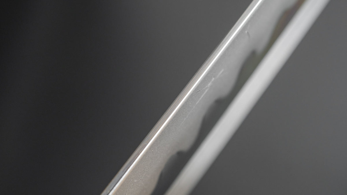 Hitohira Togashi Kyuzo White #1 Hakumon Mizu Honyaki Gyuto 240mm Taihei Masur Birch Handle (#047/ Saya) - HITOHIRA