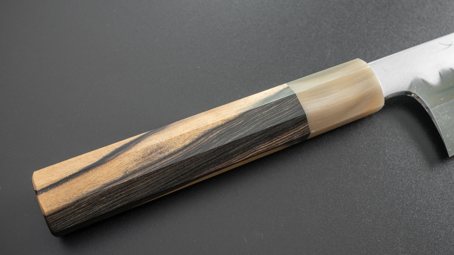 Hitohira Togashi Kyuzo White #1 Hakumon Mizu Honyaki Gyuto 240mm Kurokaki Persimmon Handle (#048/ Saya) - HITOHIRA