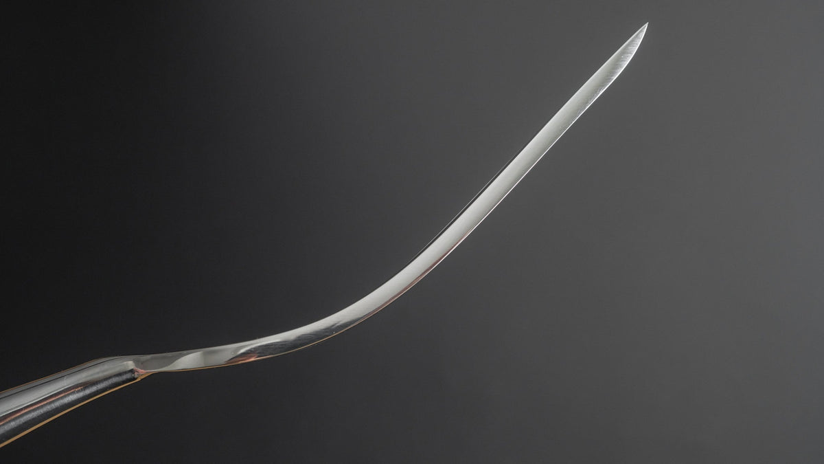 Hitohira Curved Carving Fork Red Pakka Handle - HITOHIRA