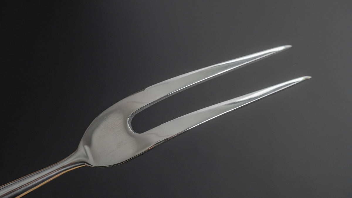 Hitohira Curved Carving Fork Red Pakka Handle - HITOHIRA