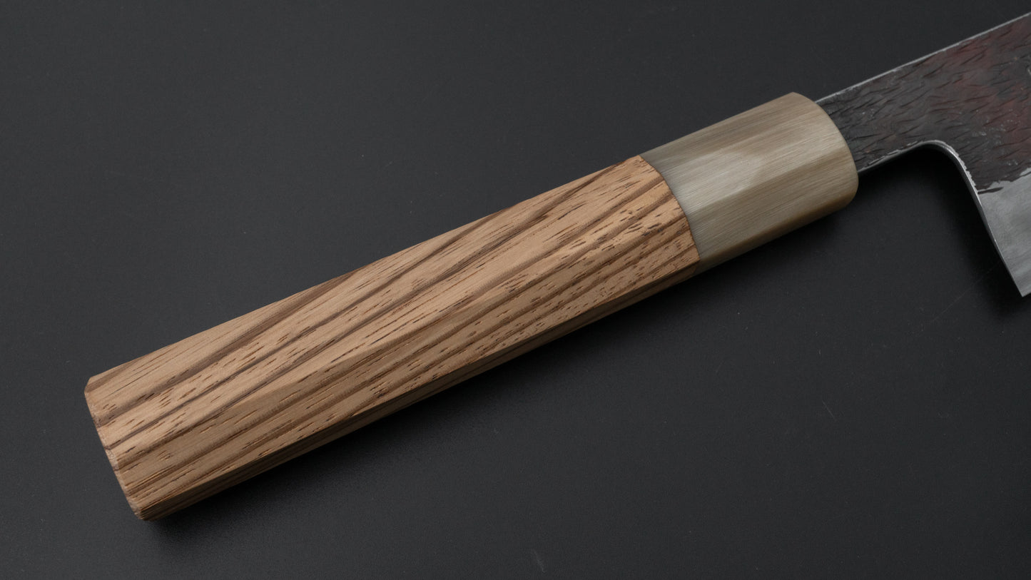 Isamitsu White #1 Stainless Clad Kurouchi Kiritsuke Gyuto 240mm Taihei Zebrawood Handle - HITOHIRA