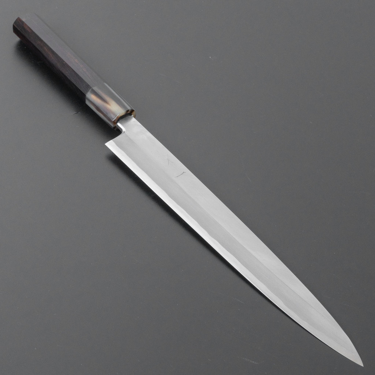 Hitohira Kikuchiyo Manzo Blue #2 Yanagiba 240mm Ebony Handle (Saya) - HITOHIRA