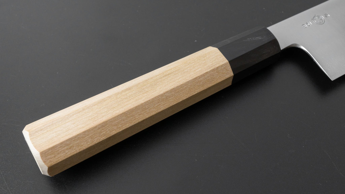 Takada no Hamono White #2 HH Bunka 180mm Ho Wood Handle (Mukimono Kaku Type) - HITOHIRA