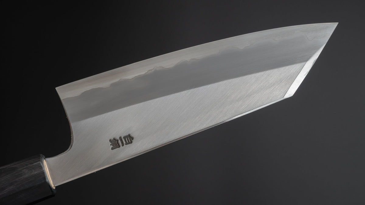 Hitohira Togashi White #1 Stainless Clad Migaki Bunka 180mm Ho Wood Handle - HITOHIRA