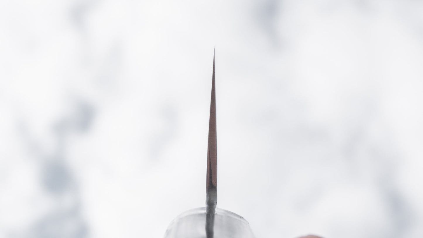 Hitohira Imojiya MZ Tsuchime Migaki Santoku 165mm Pakka Handle | HITOHIRA