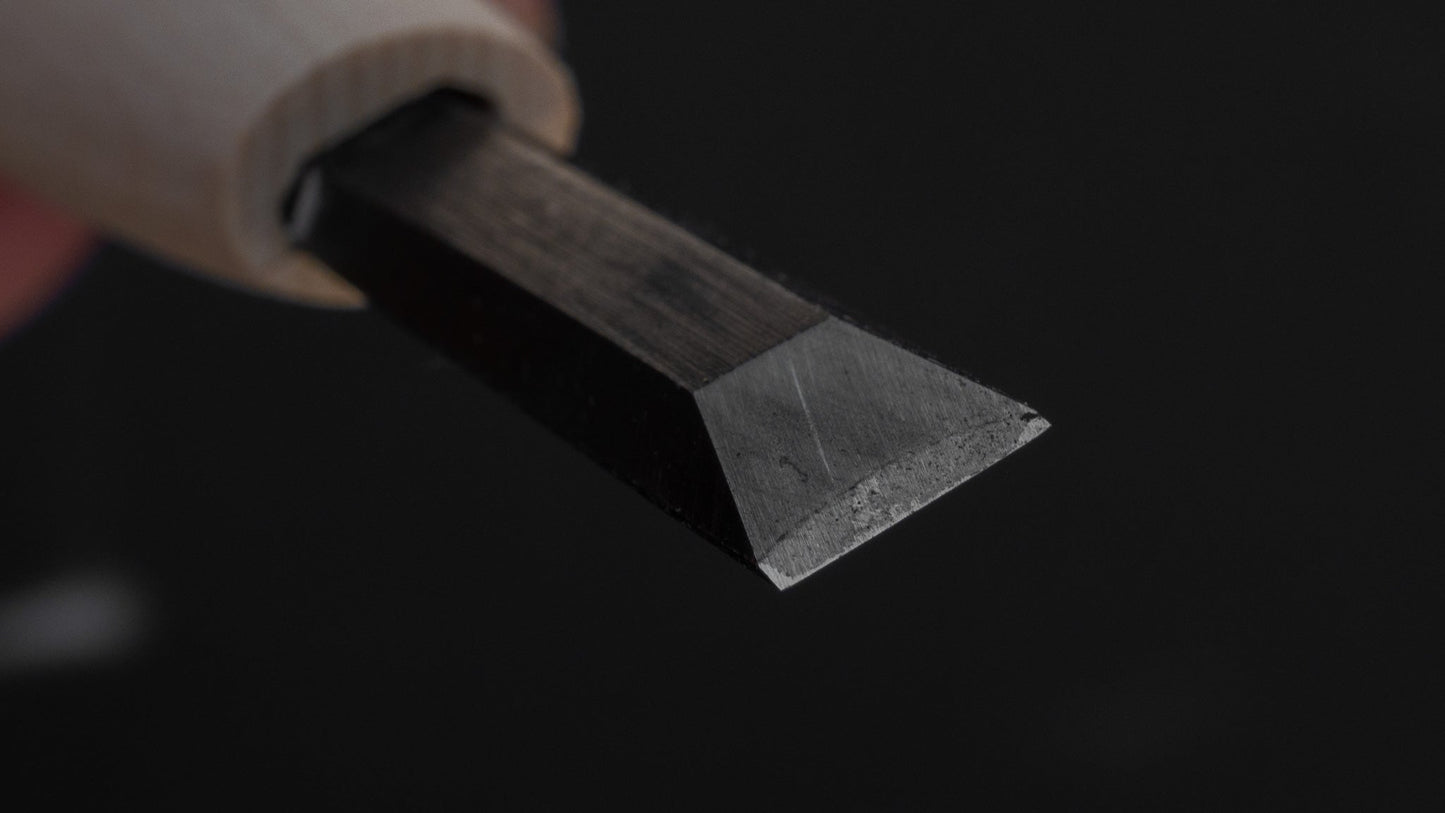 Morihei Kikuyu Cho-Koku-Tou Wood Carving Knife 7.5mm (Hira) | HITOHIRA