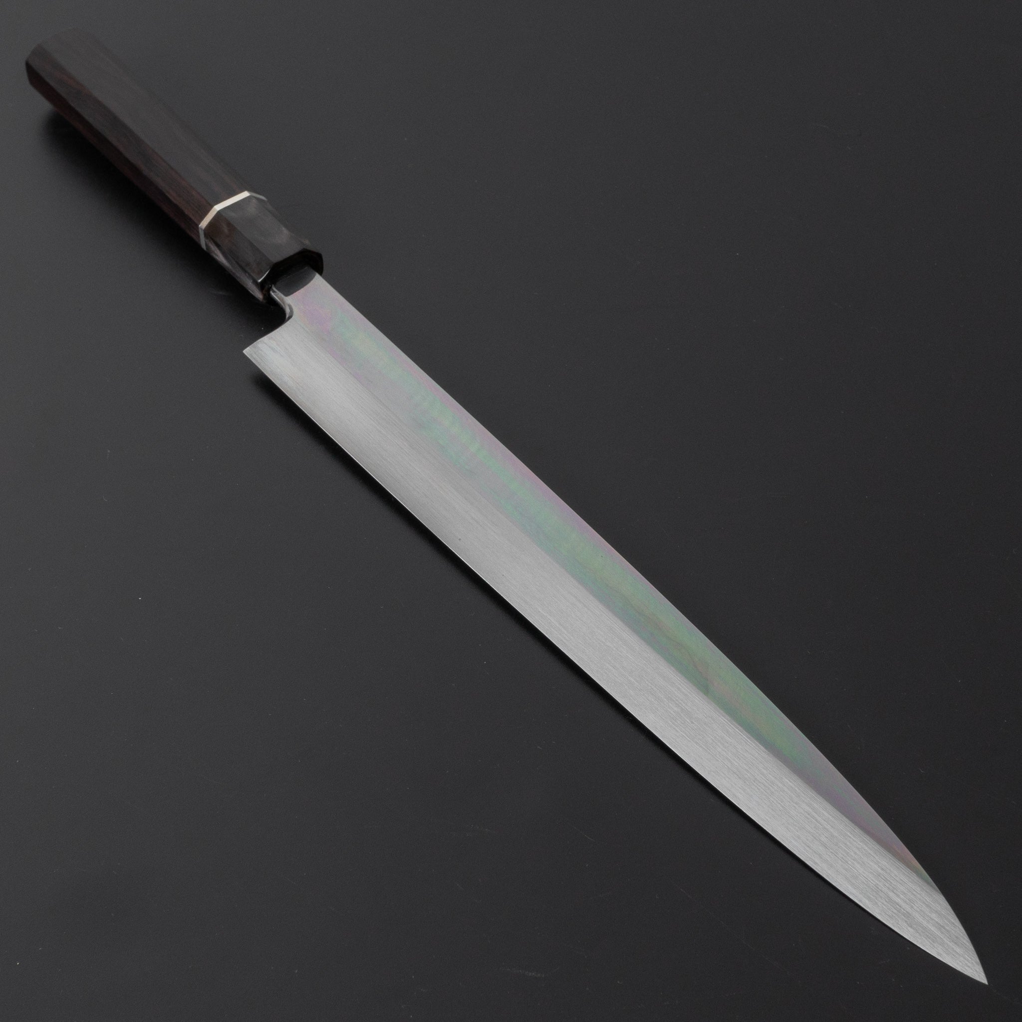 Hitohira Shiraki Hakui White #2 Mizu Honyaki Yanagiba 300mm Ebony Handle  (Limited/ Saya)