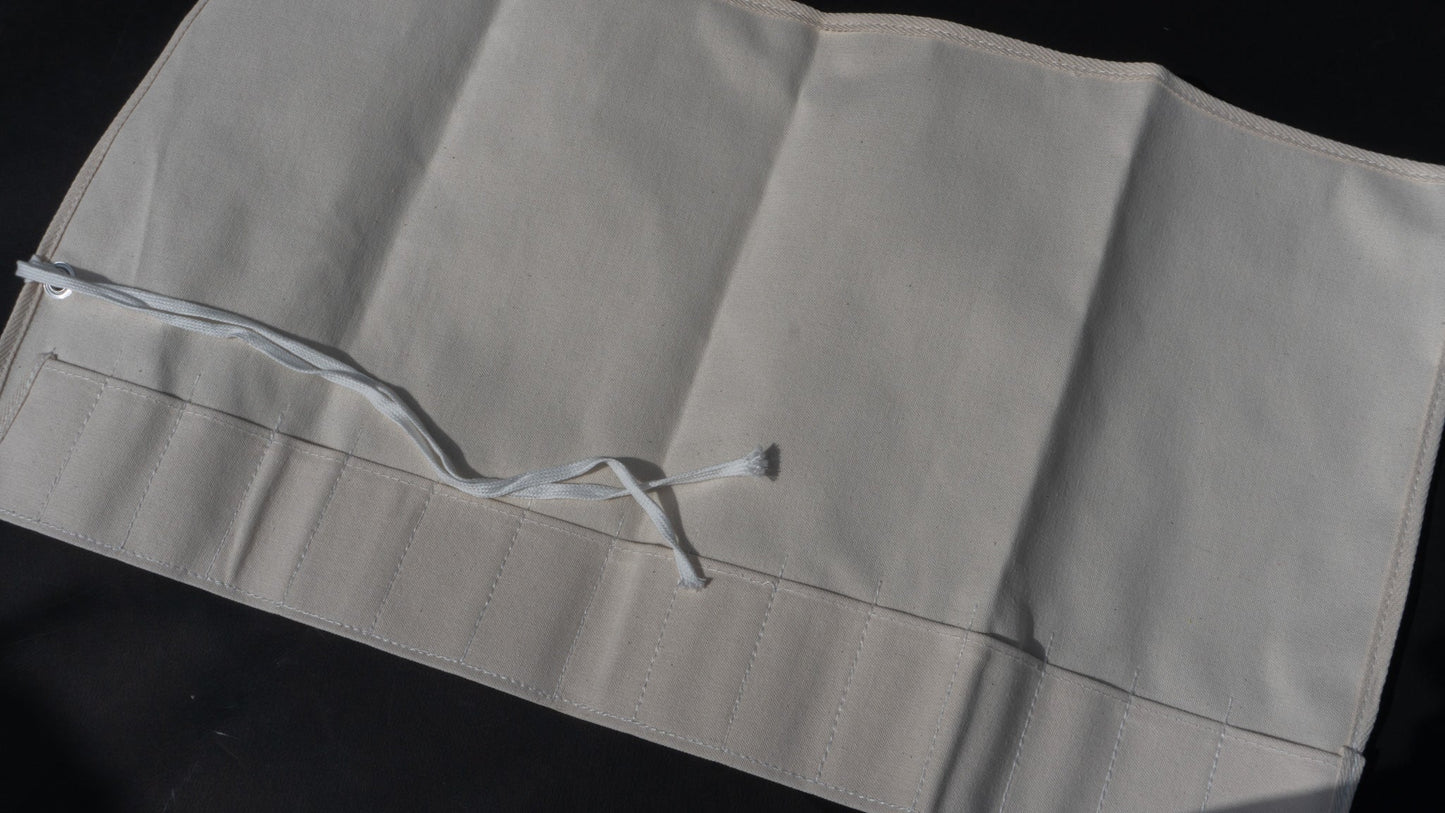 Morihei Canvas Cho-Koku-Tou Wood Carving Knife Case (15 Pocket) - HITOHIRA