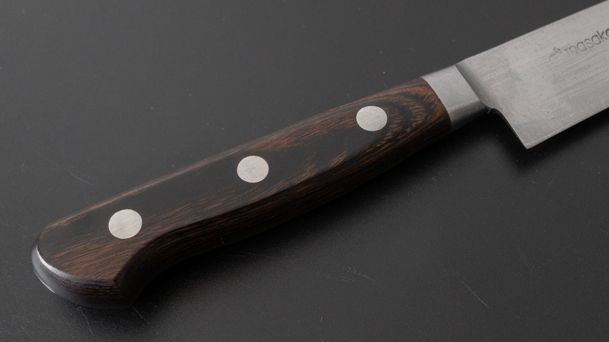 Masakane Vintage SK Petty 150mm Pakka Handle (Brown) - HITOHIRA